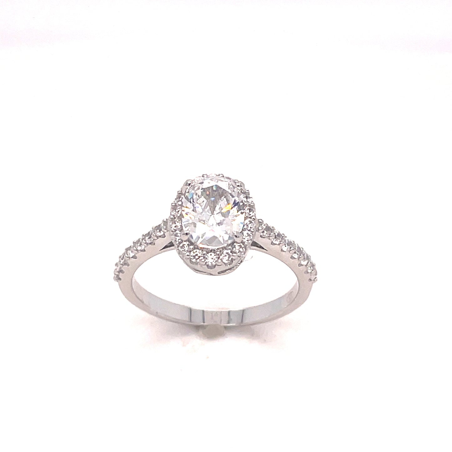 SIL RING OV CZ HALO CZ SH