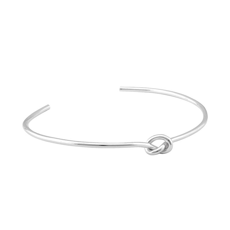 Sterling Silver Bangle Knot Centre Plain