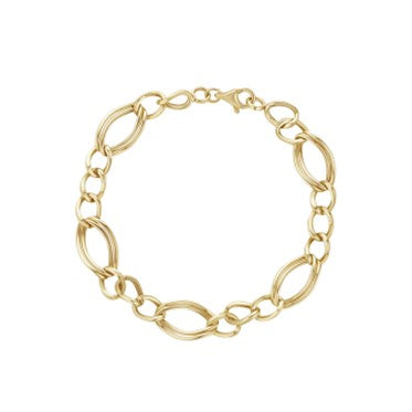 9ct Bracelet Opn Oval / Curb