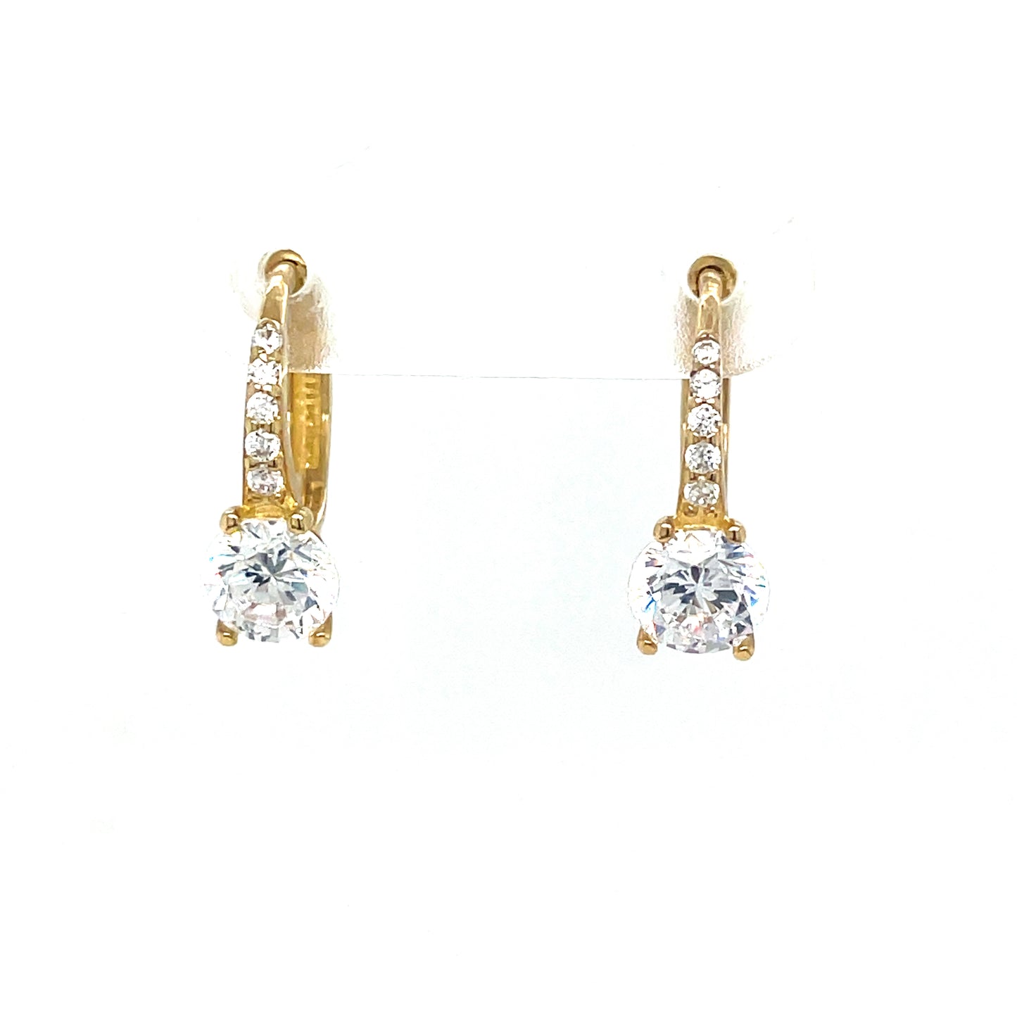 9CT E/RG CZ RD SOL HUGGIE