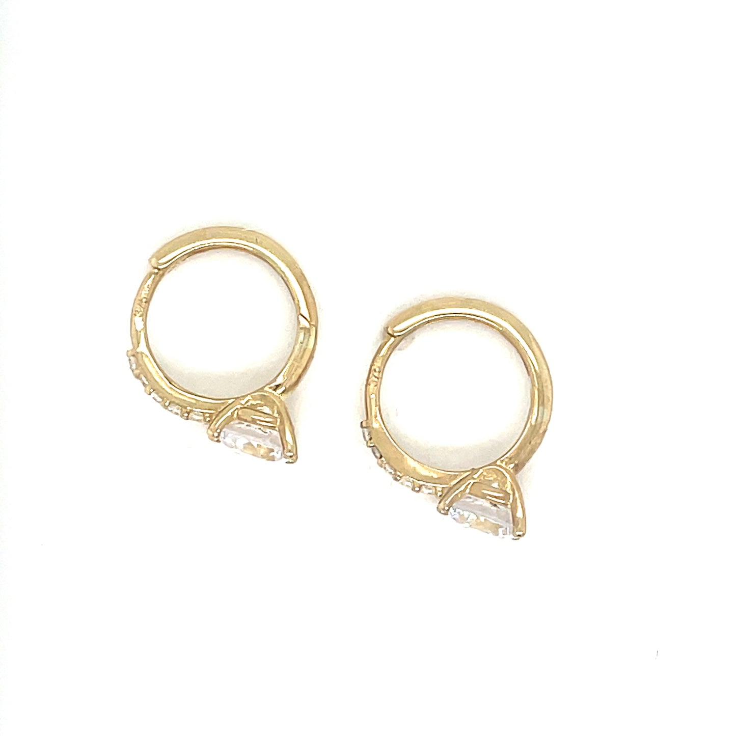 9CT E/RG CZ RD SOL HUGGIE