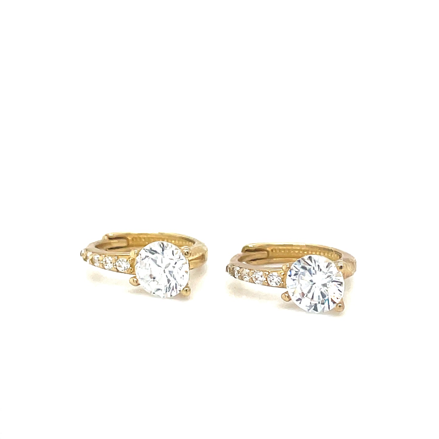 9CT E/RG CZ RD SOL HUGGIE