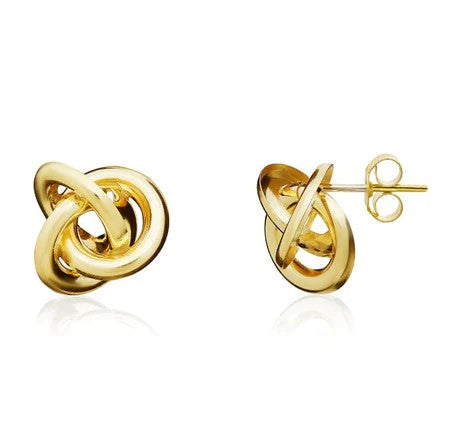9ct Yellow Gold Knot Stud Earrings
