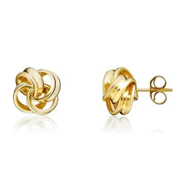 9ct Yellow Gold Knot Stud Earrings