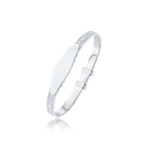 SIL BANGLE BABY FLORAL PLAIN CLOUD ID