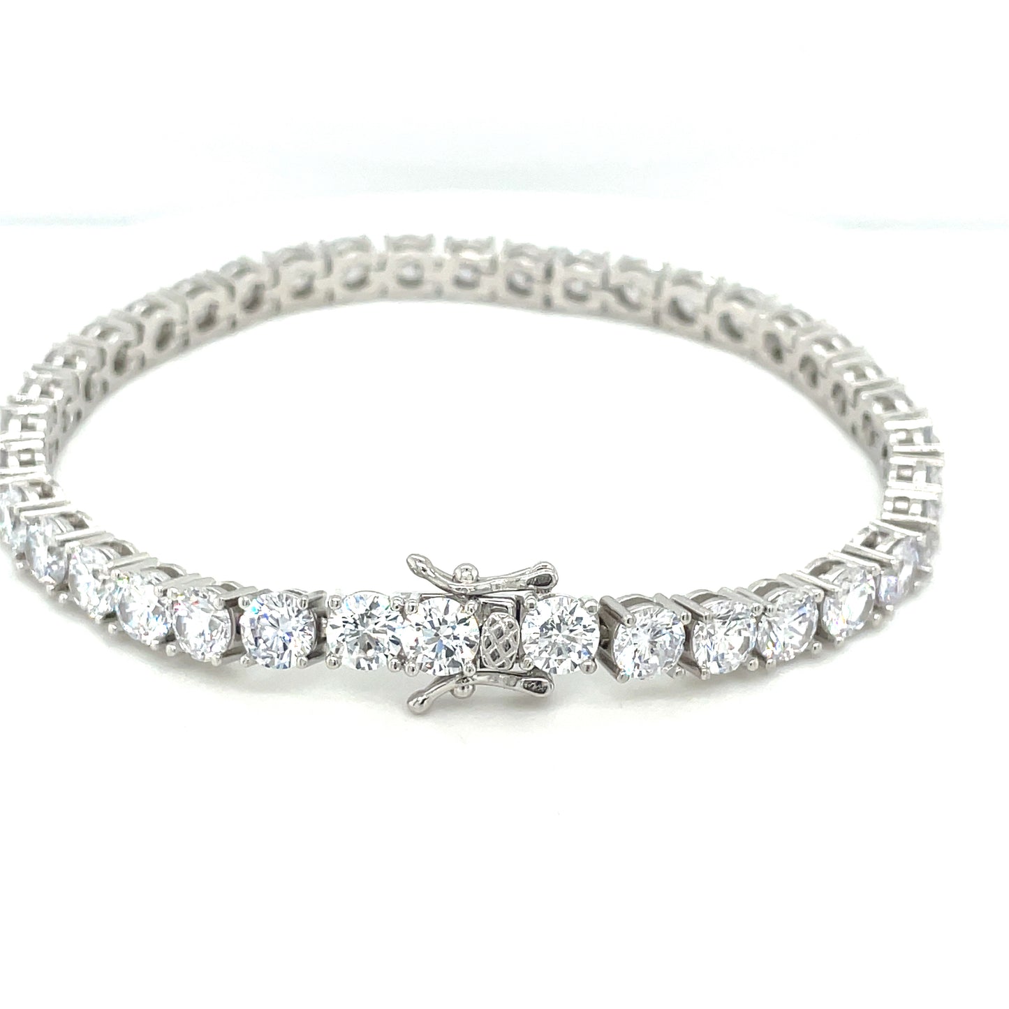 Sterling Silver CZ Tennis Bracelet 4mm