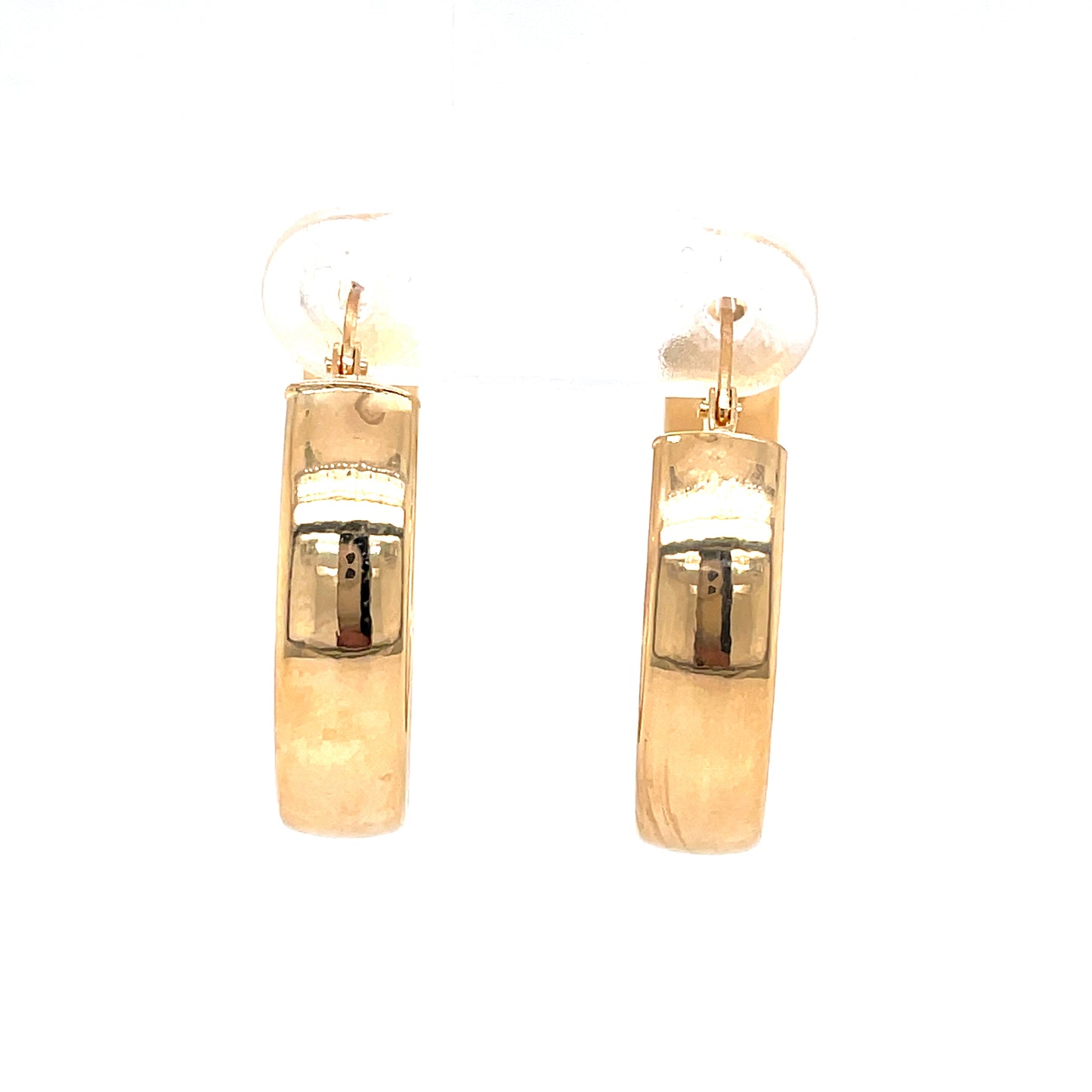 9ct 20mm Wide Flat Hoop Earring