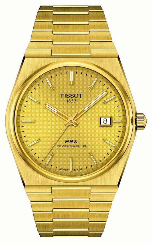 GENTS TISSOT PRX POWERMATIC 80 WATCH WITH CHAMPAGNE DIAL 40MM