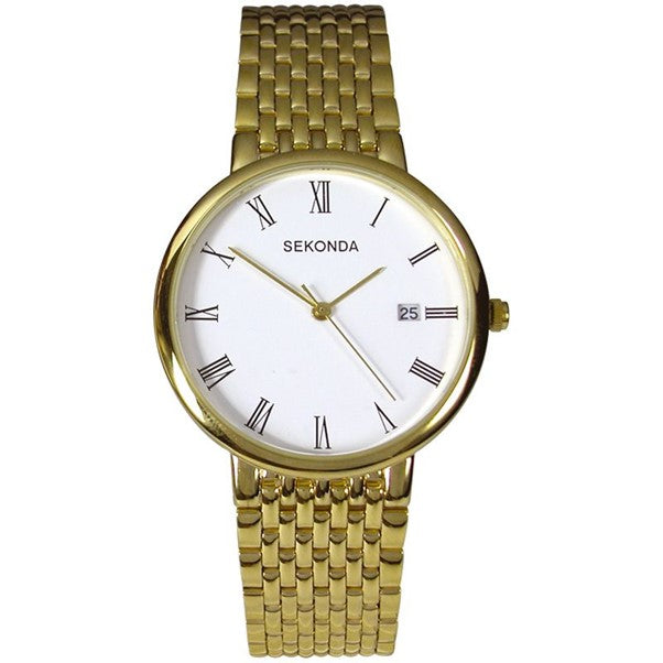 Gents Sekonda Watch with Roman Numerals and White Dial