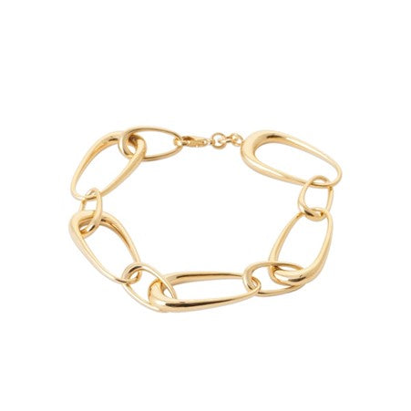 Burren 18ct Gold plated open oval link bracelet