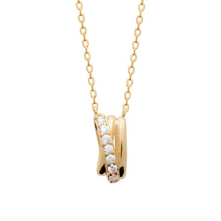 Burren 18ct GP fancy cubic zirconia pendant