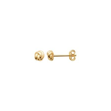 Gold plated knot earrings