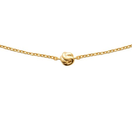 Burren 18ct Gold plated knot scattered link necklet