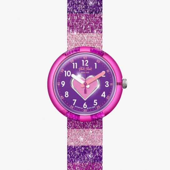 Flik Flak Stripy Glitter Watch