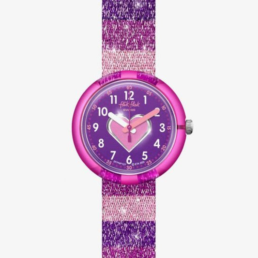 Flik Flak Stripy Glitter Watch