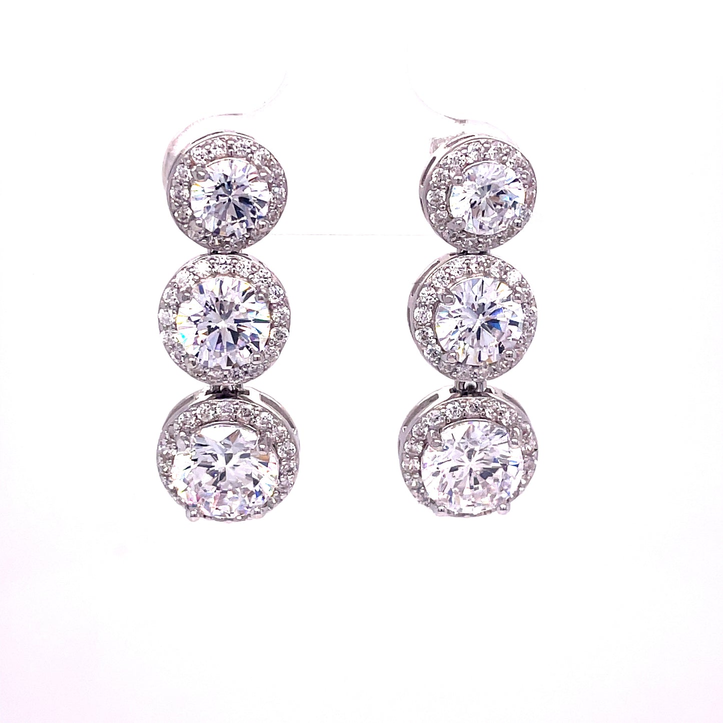 SIL ERG 3 DROP CZ HALO