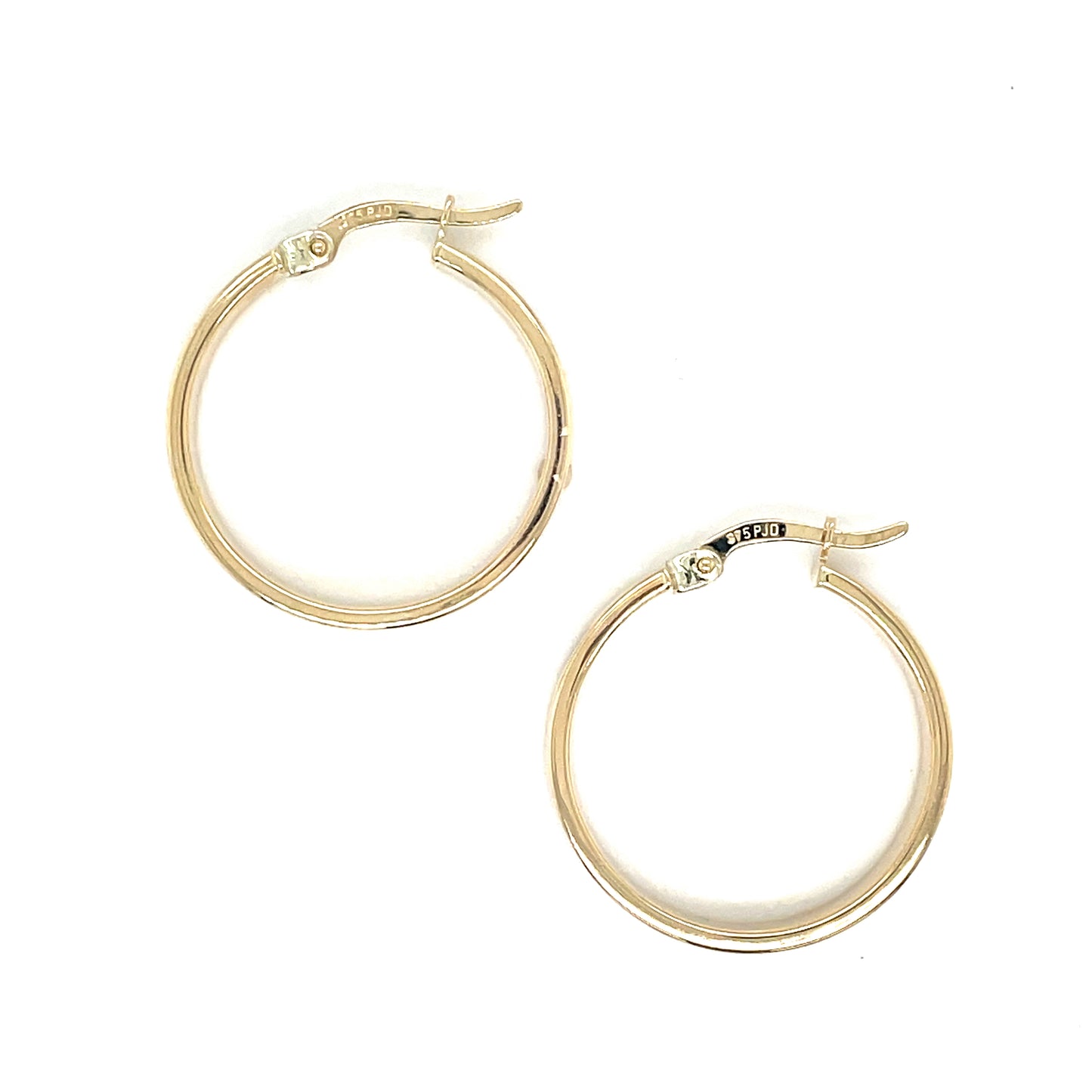 9ct Yellow Gold Hoop Earring with Screw Detail