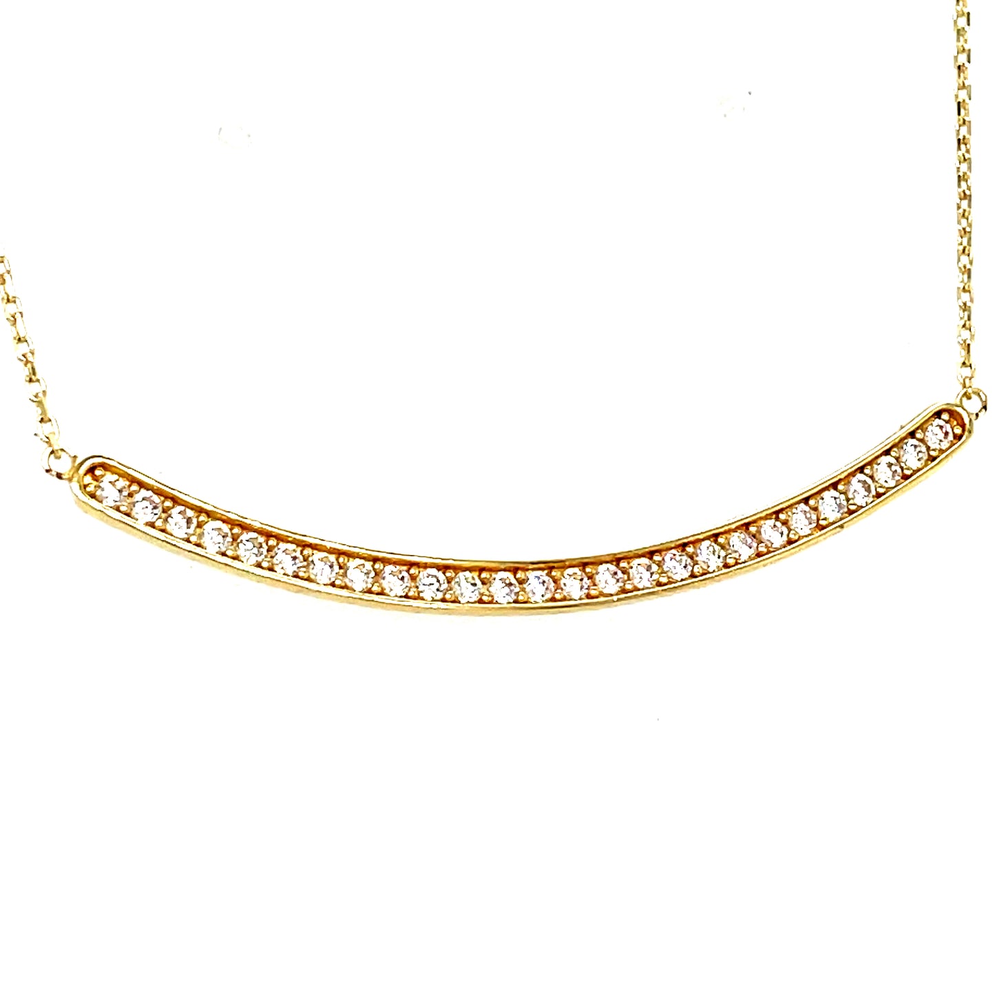 9CT Cubic Zirconia Hammock Necklet