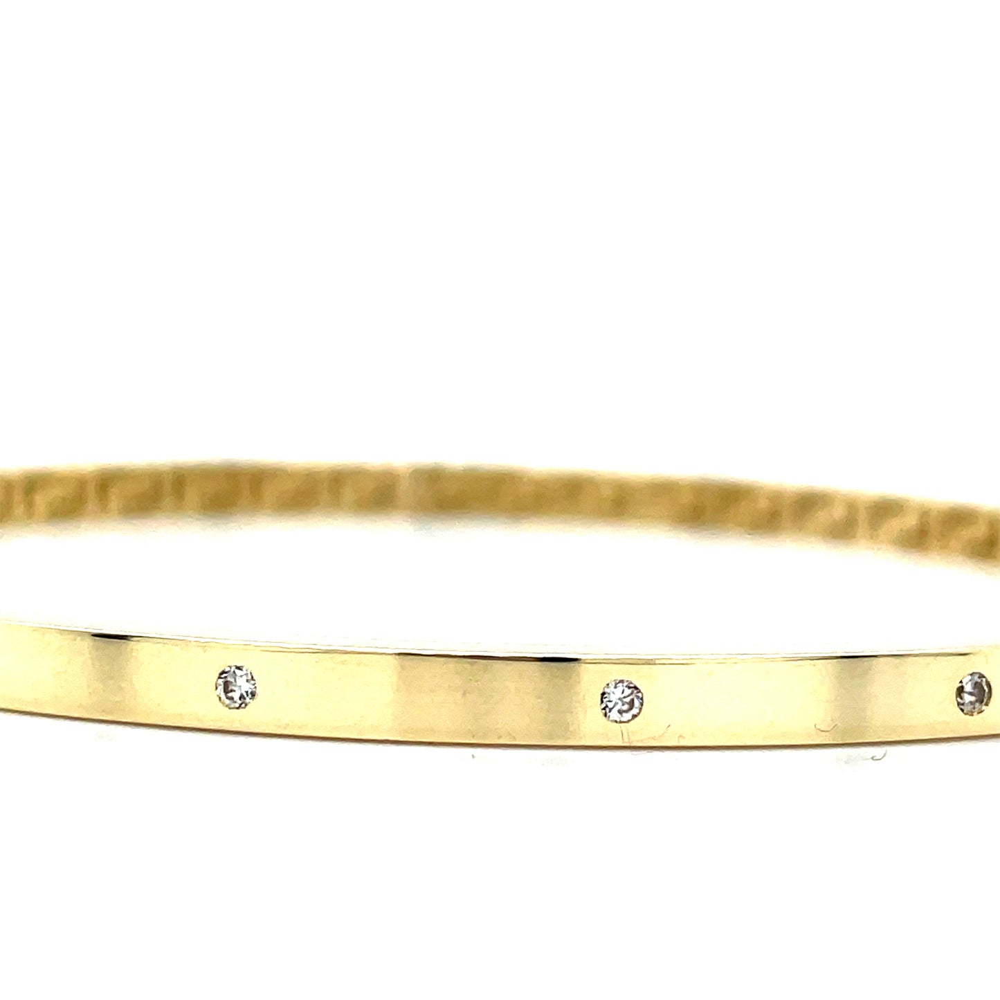 9CT Cubic Zirconia Punch Set Bangle