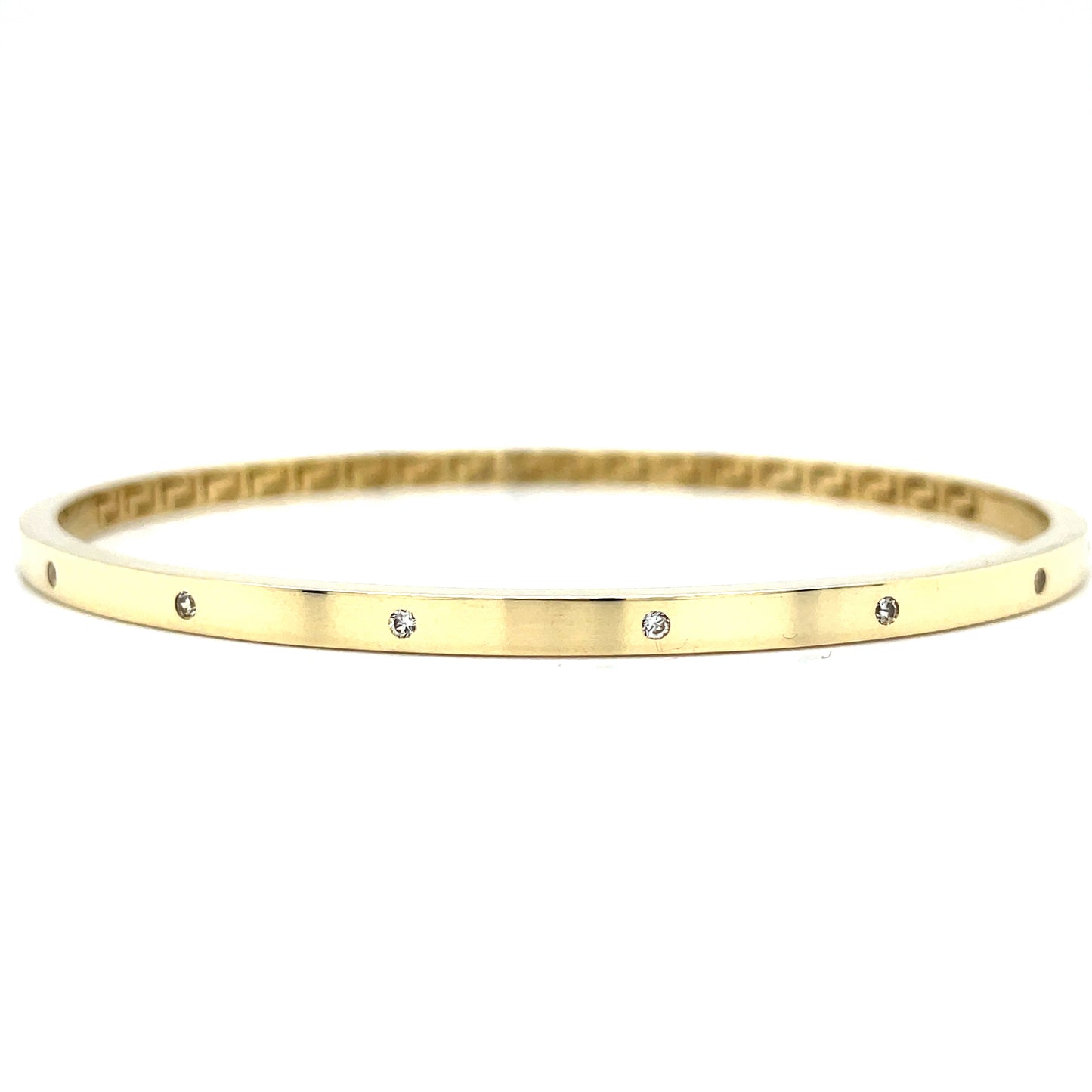 9CT Cubic Zirconia Punch Set Bangle