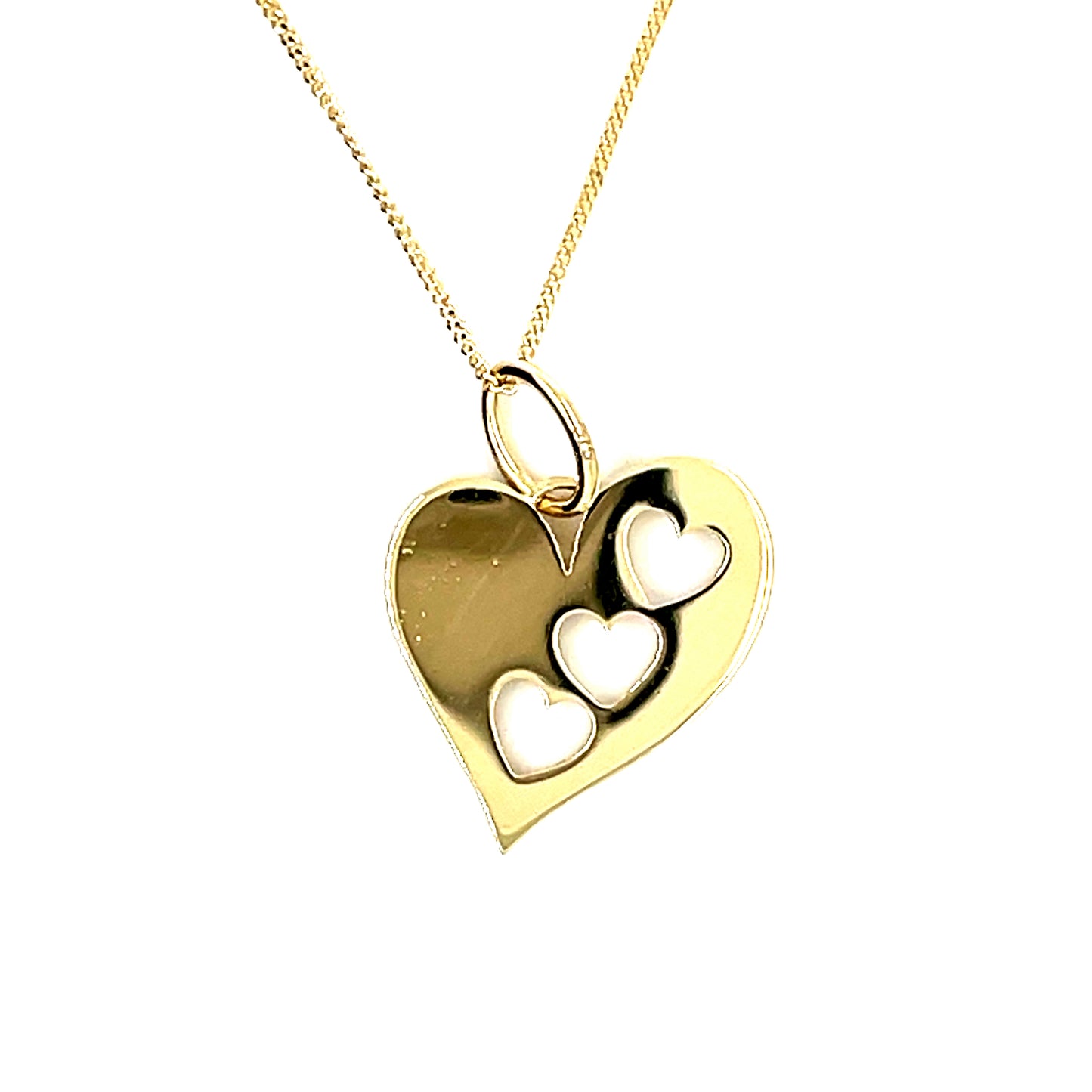 9CT Plain Heart Cutout Pendant