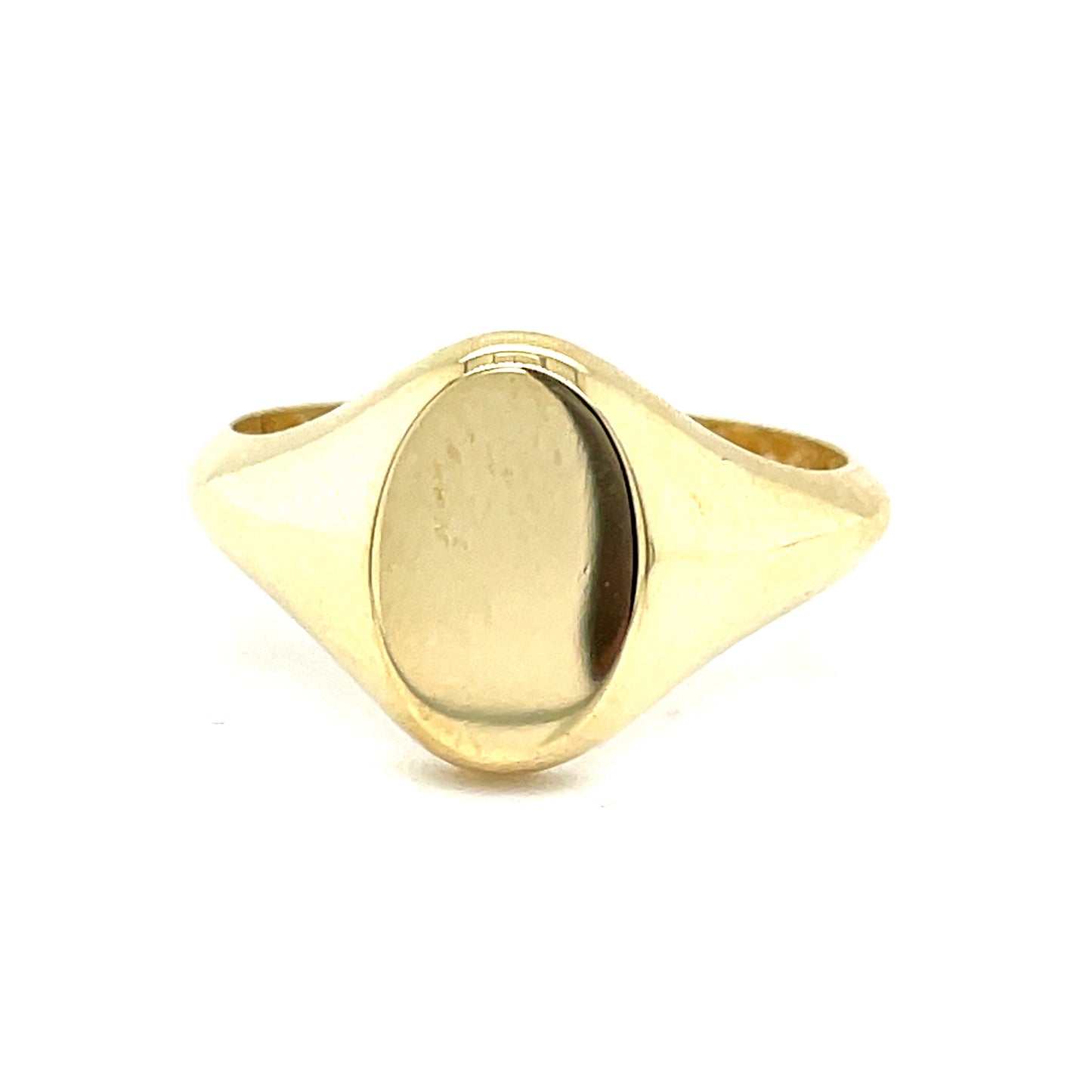 9CT Oval Plain Signet Ring