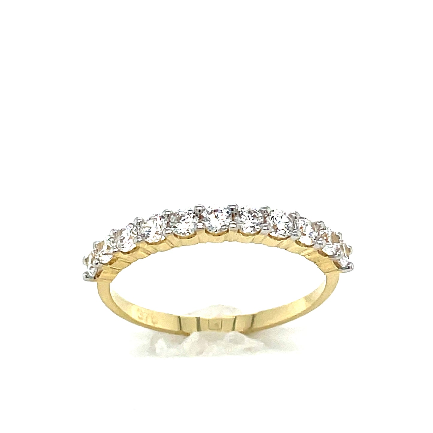 9CT Cubic Zirconia Claw Set Eternity Dress Ring