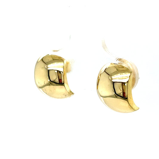 9CT Polished Tube Plain Stud Earring
