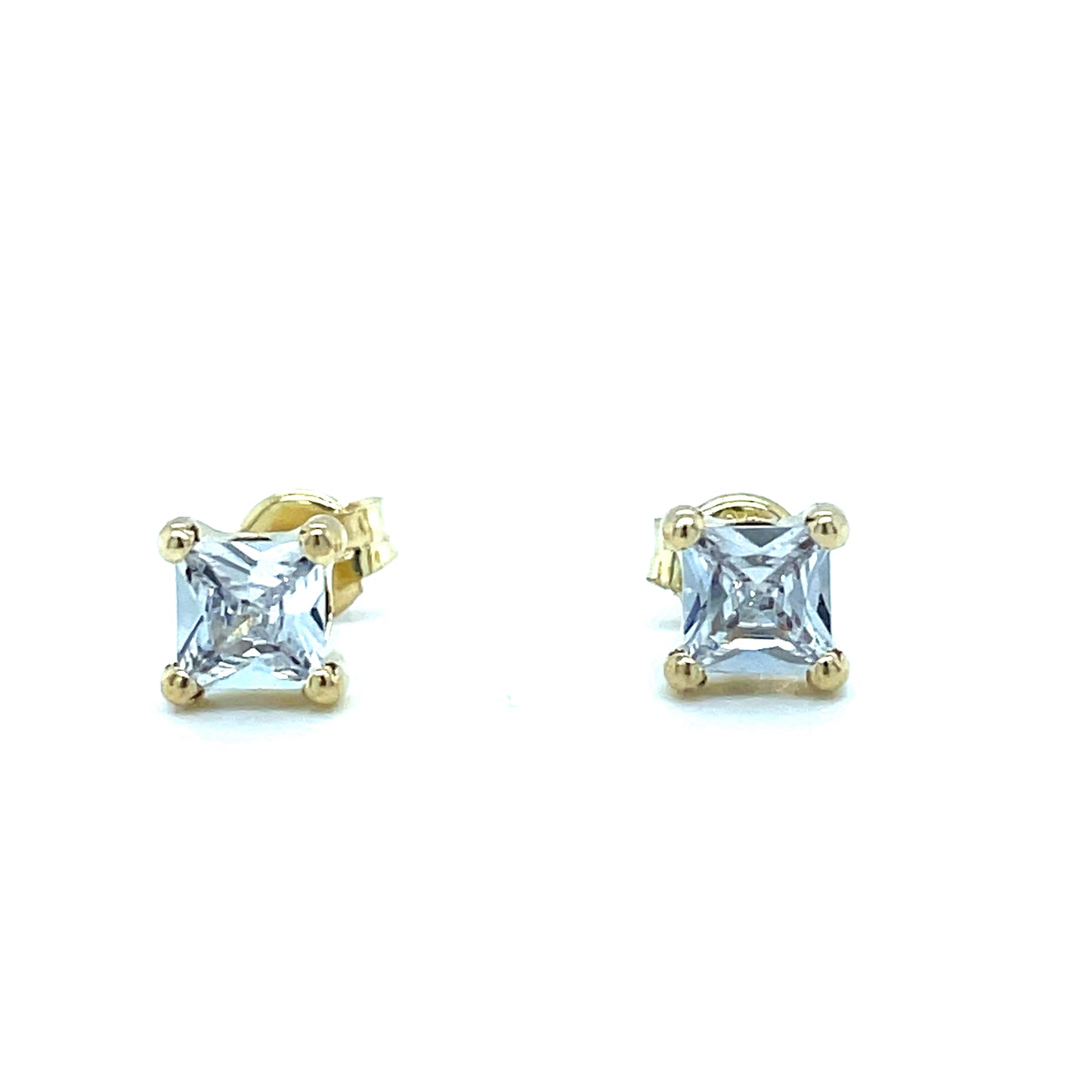 9CT Cubic Zirconia Square Stud Earring