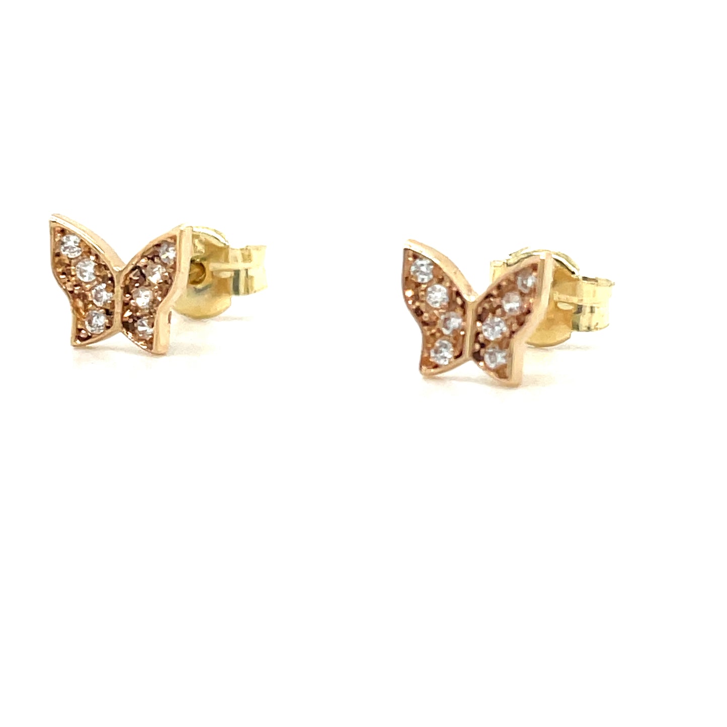 9CT Cubic Zirconia Butterfly Stud Earring