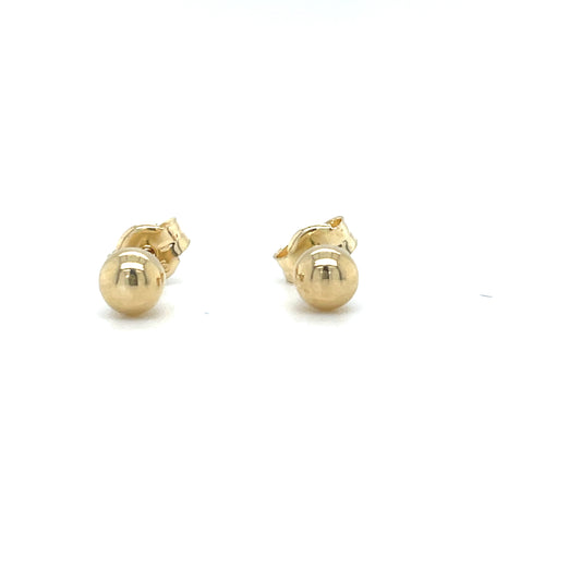 9CT 4MM Ball Stud Earring