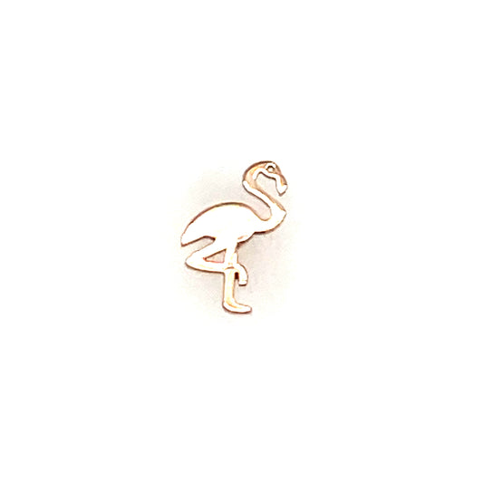 9CT Rose Flamingo Stud Earring
