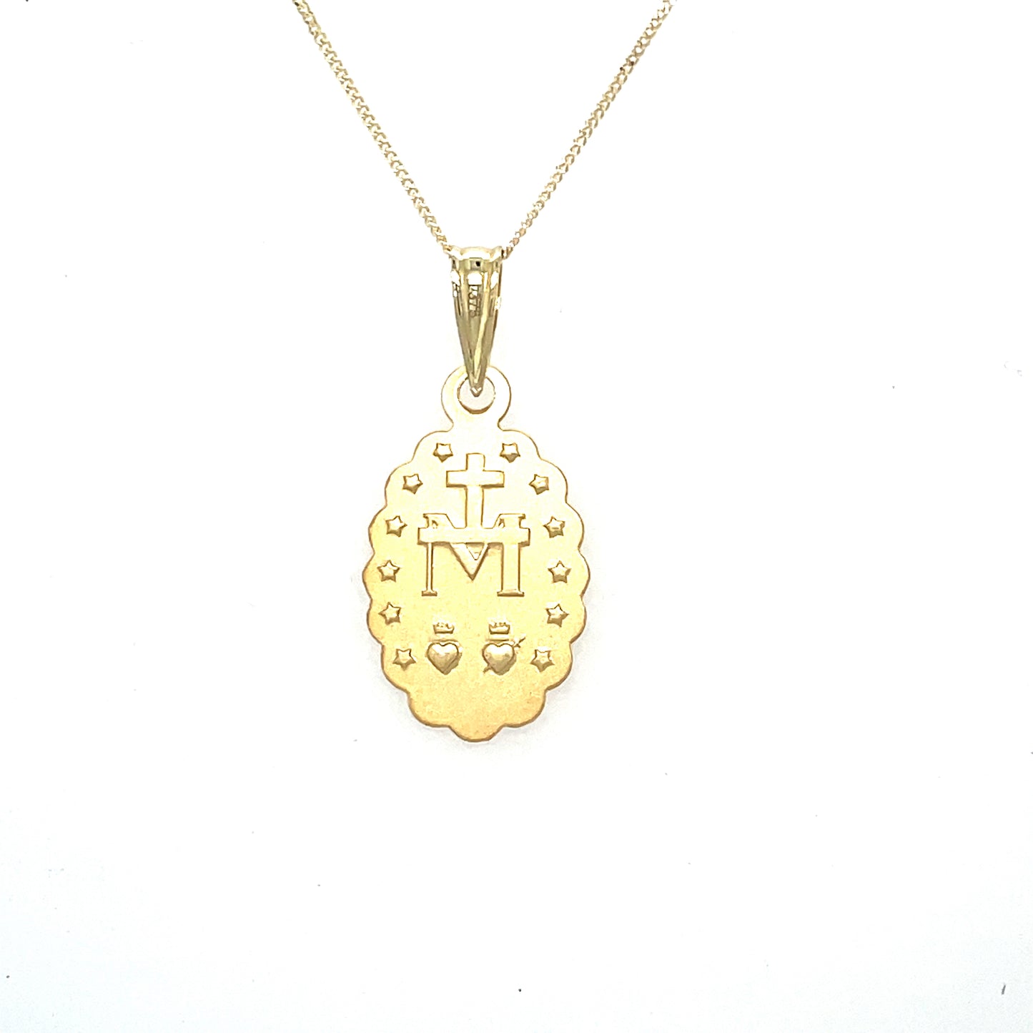 9ct Yellow Gold Miraculous Medal Pendant