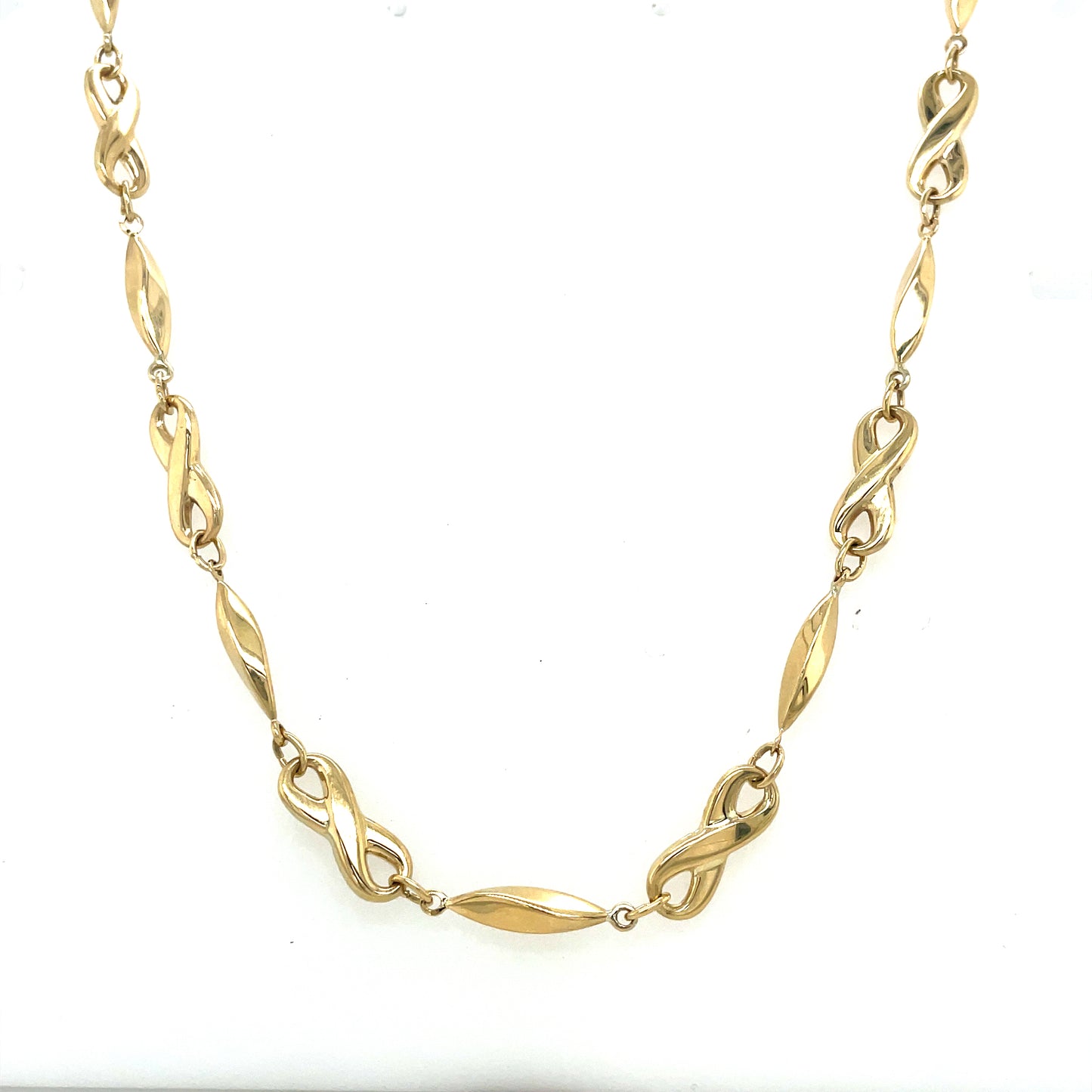 9ct 18" infinity twist necklet