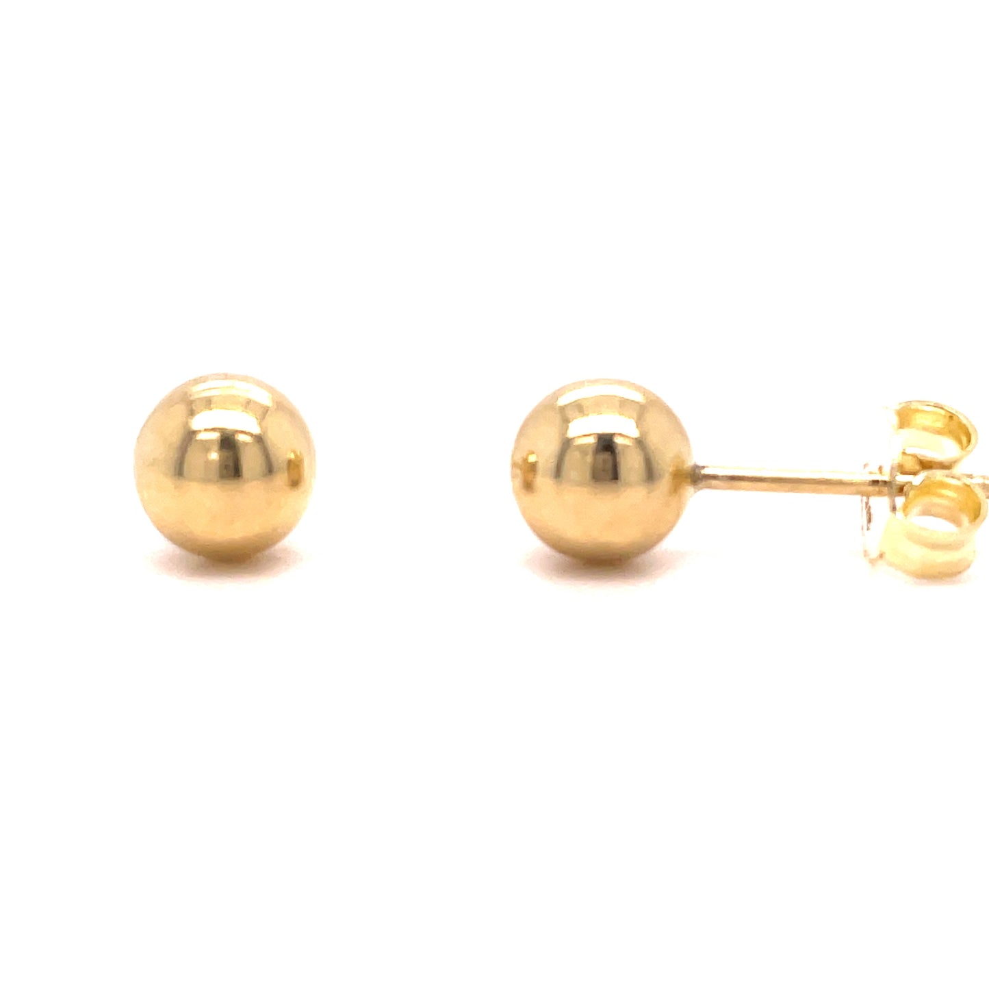 9ct Yellow Gold 6mm Ball Stud Earrings