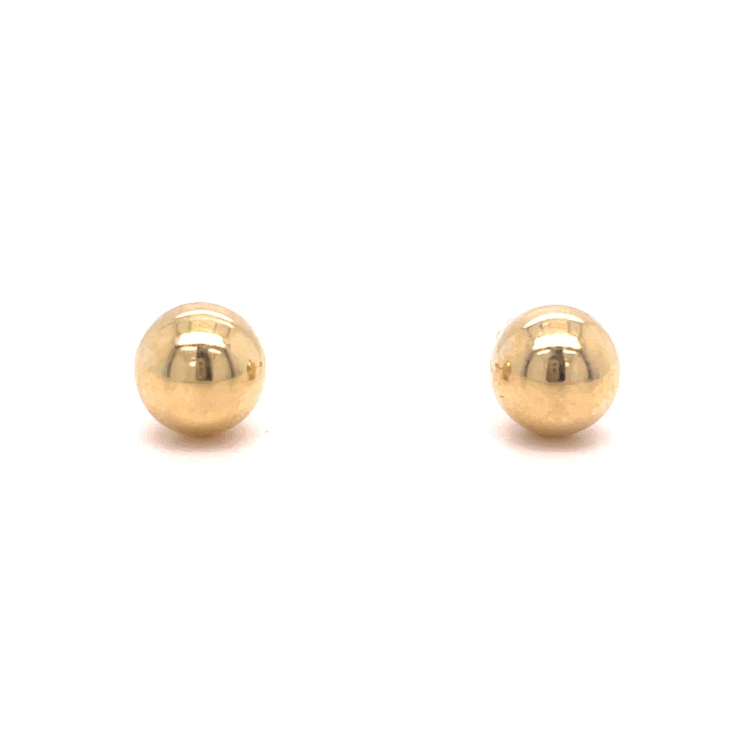 9ct Yellow Gold 6mm Ball Stud Earrings