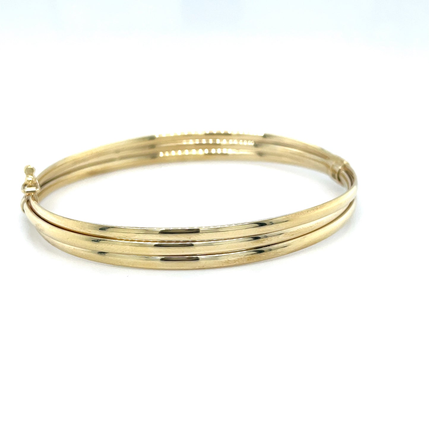 9CT 3 Row Plain Gold Bangle