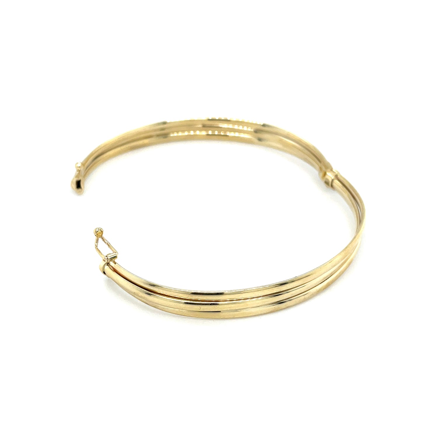 9CT 3 Row Plain Gold Bangle