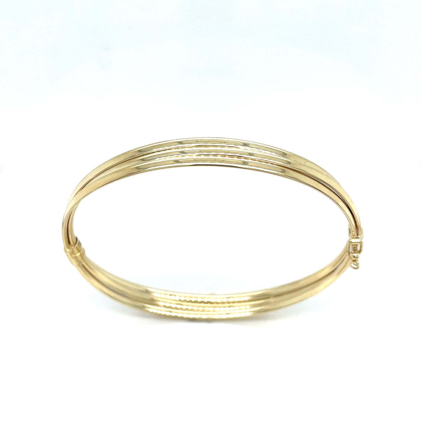 9CT 3 Row Plain Gold Bangle