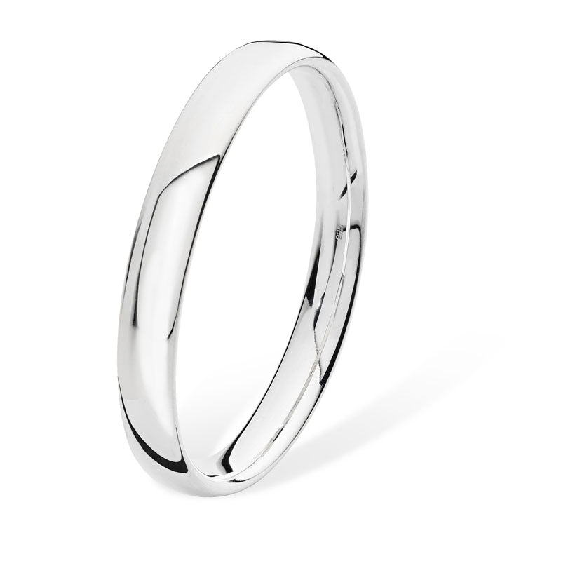 Sterling Silver Plain Polished 10mm bangle