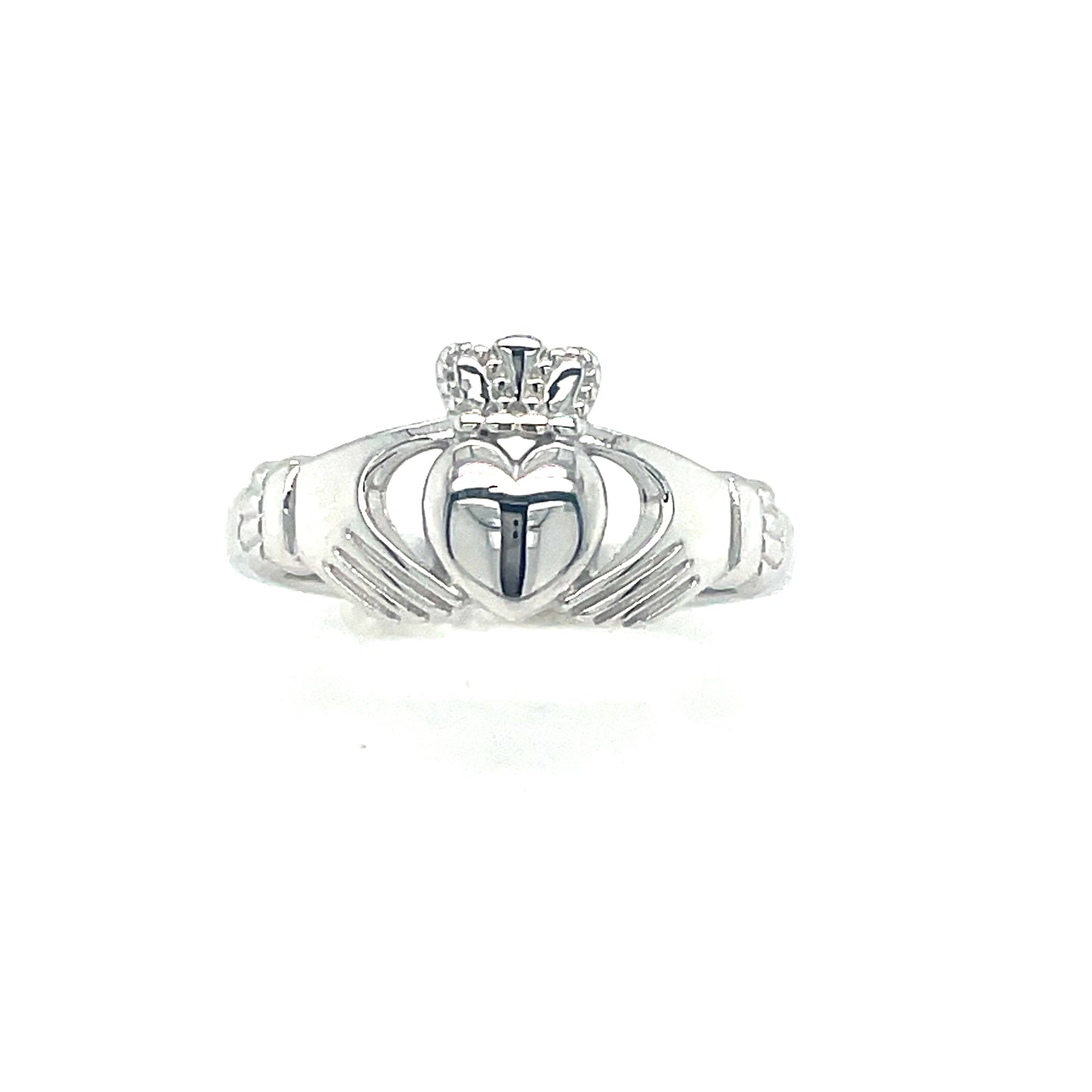 Silver plain claddagh ring