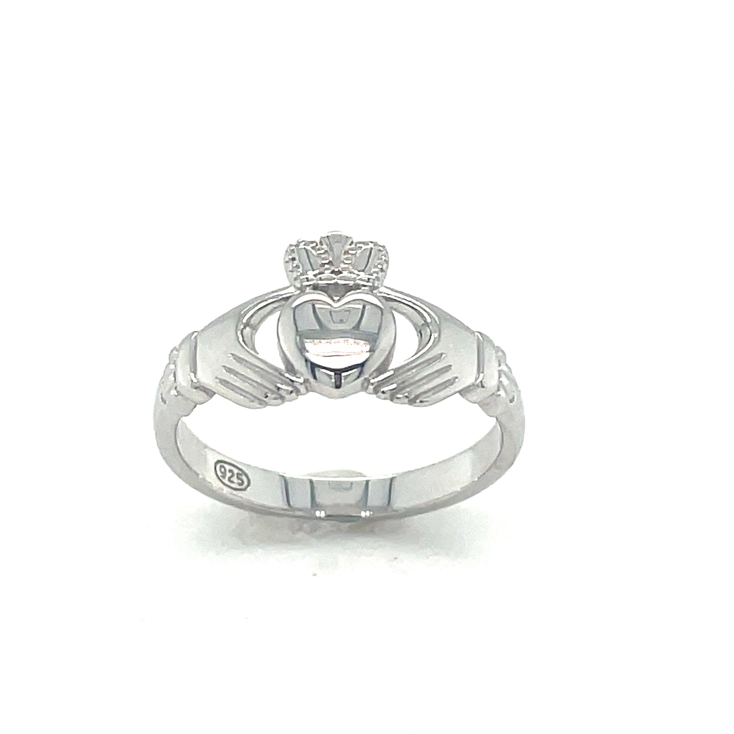 Silver plain claddagh ring