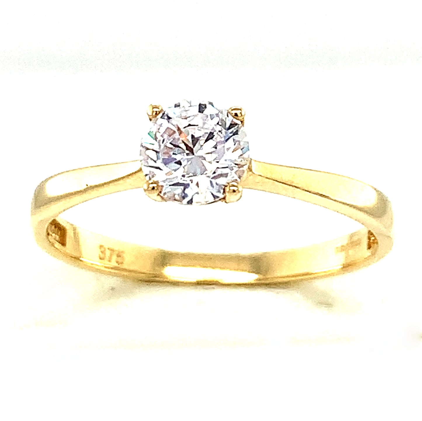 9ct Cubic Zirconia Solitaire Ring