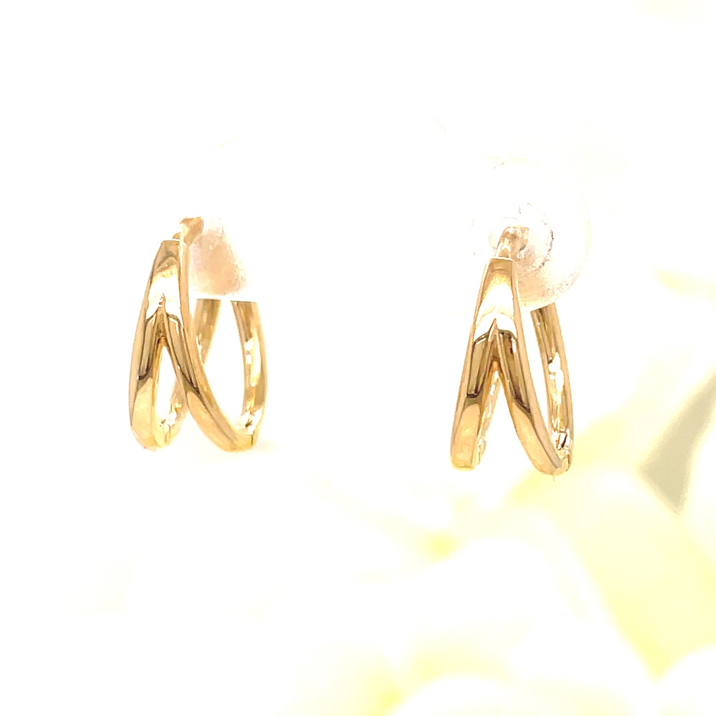 9ct Yellow Gold Double Hoop Earrings