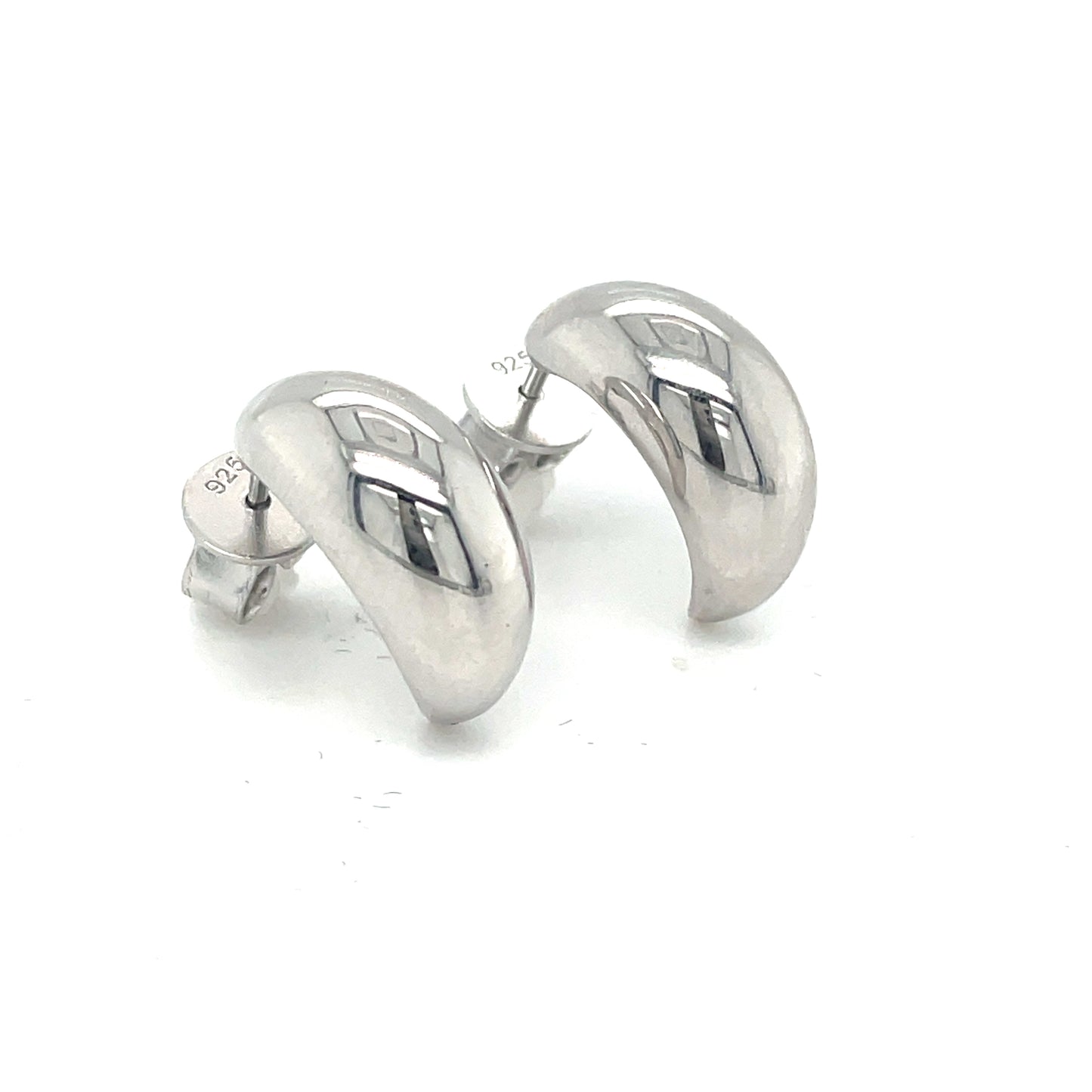 Sterling Silver Bubble Half Hoop Earrings