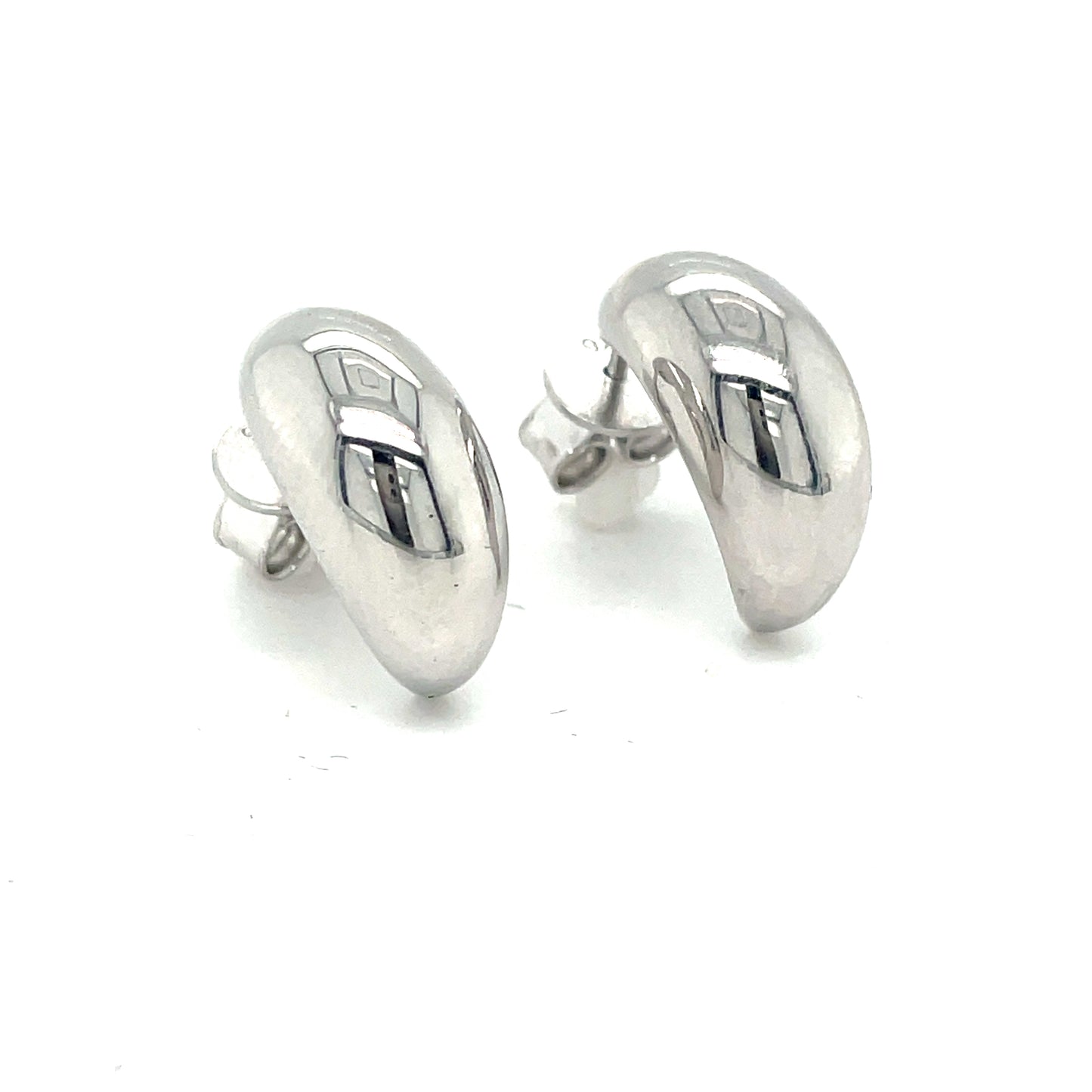 Sterling Silver Bubble Half Hoop Earrings