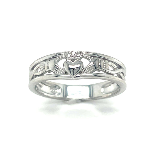 Sil Ring Gts Claddagh Band