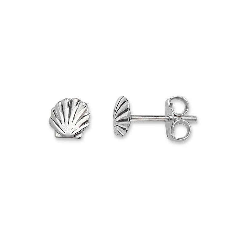 Sterling Silver Shell Stud Earring