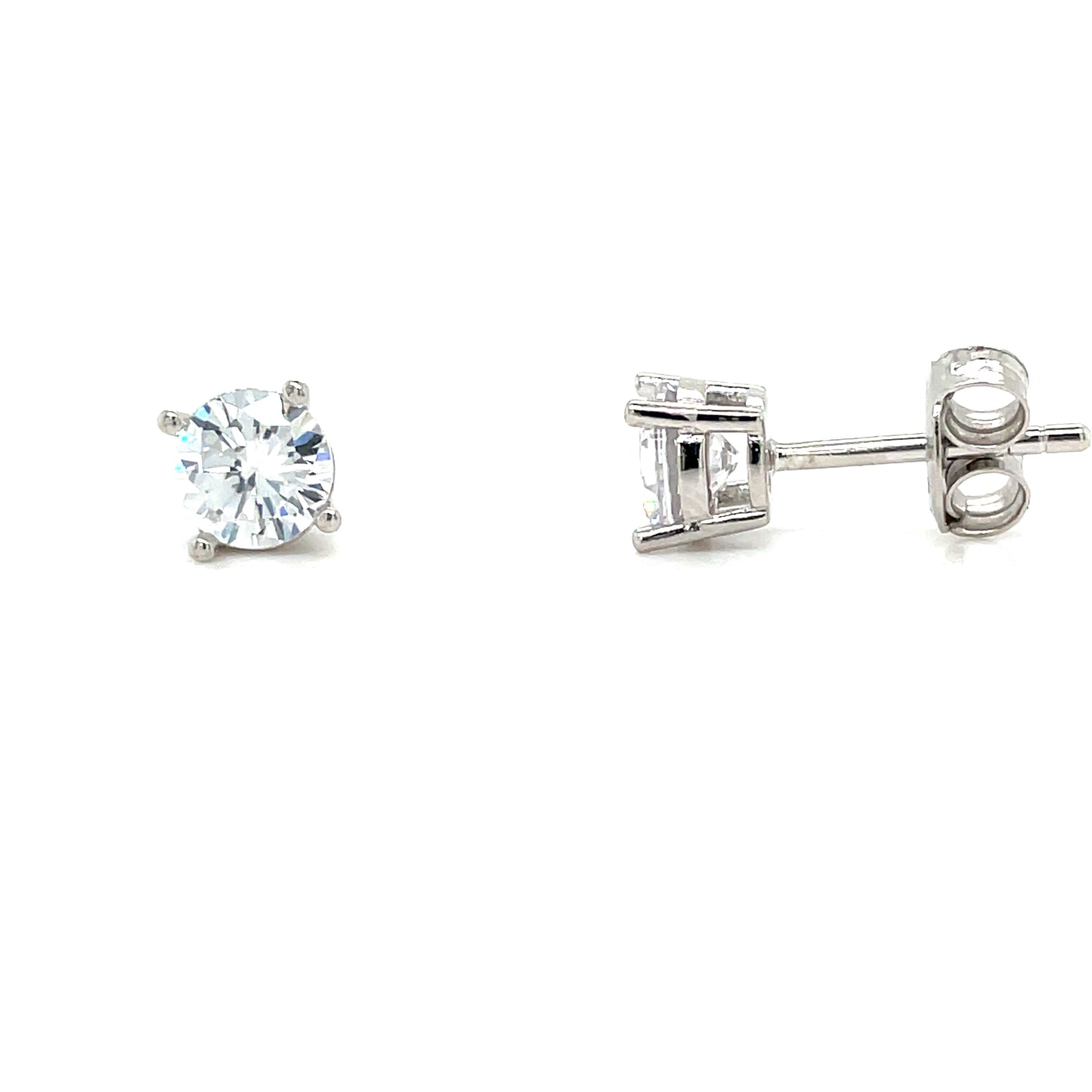 Sterling Silver 5mm Cubic Zirconia Stud Earring