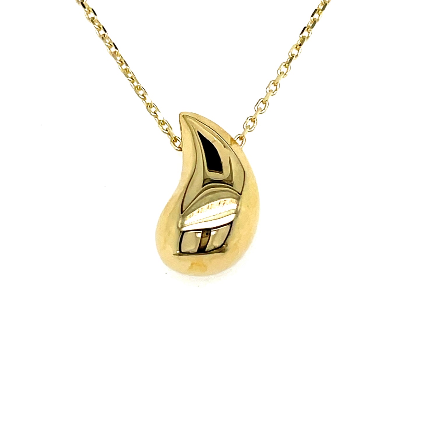 9ct Yellow Gold Teardrop Necklet